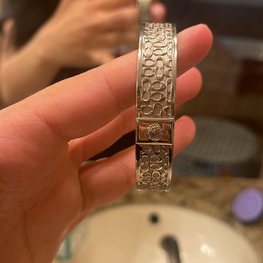 Silver Coach Bangle - image 3